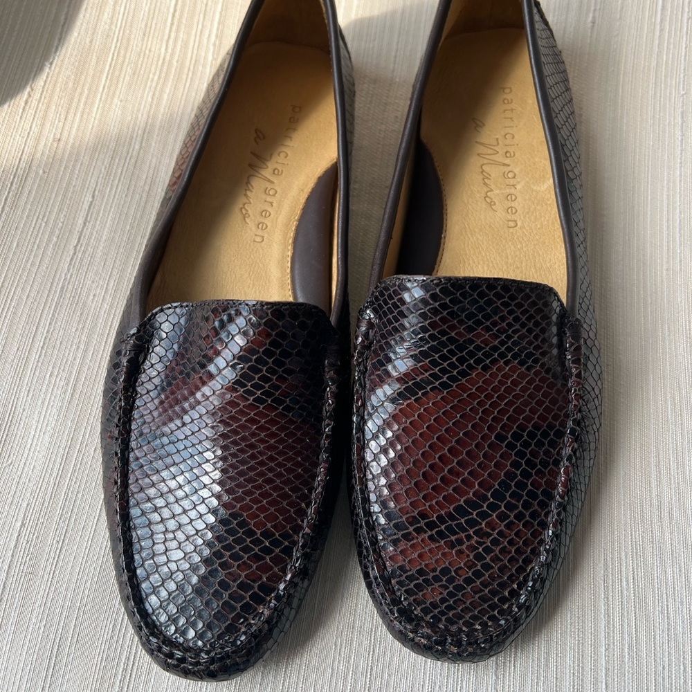 Patricia Green Snake Skin Jillian Driving Moccasins